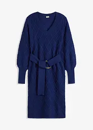 Robe en maille avec ceinture, bonprix