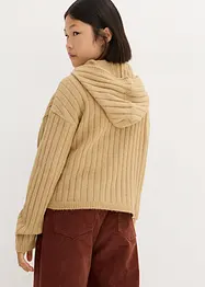 Pull en maille fille à capuche, bonprix