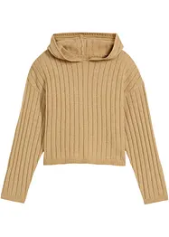 Pull en maille fille à capuche, bonprix