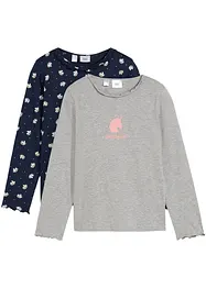 Lot de 2 T-shirts fille en coton, bonprix