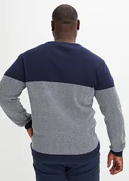 Pull en maille fine avec imprimé chevrons, bonprix