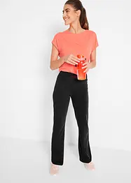 Lot de 2 pantalons de sport en coton, bootcut, bonprix