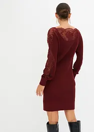 Robe en maille à empiècement dentelle, bonprix