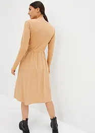 Robe en mélange de matières, longueur genou, bonprix