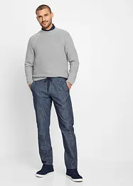 Chino regular et droit en chambray, bonprix