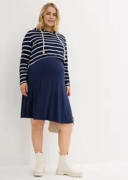 Robe de grossesse et d'allaitement avec pull à capuche en viscose, bonprix