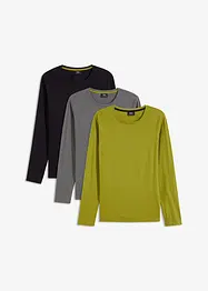 Lot de 3 T-shirts manches longues, bonprix