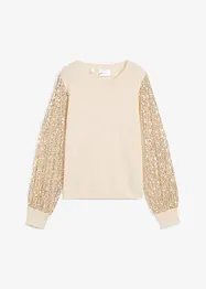 Pull avec manches à sequins, bonprix