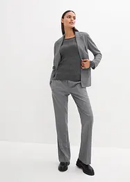 Pull côtelé en laine mérinos, bonprix