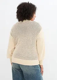 Pull en maille ajourée, bonprix