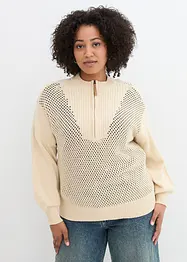 Pull en maille ajourée, bonprix