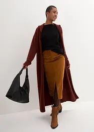 Long gilet en maille duveteuse, bonprix