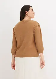 Pull manches 3/4 à détails ajourés, bonprix