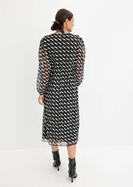 Robe midi imprimée en mesh, bonprix