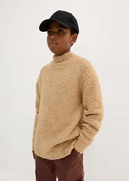 Pull garçon en maille bouclée, bonprix