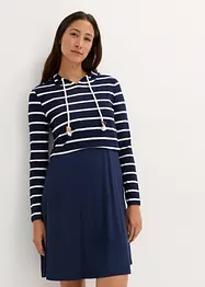 Robe de grossesse et d'allaitement avec pull à capuche en viscose, bonprix