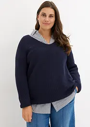 Pull côtelé en coton, bonprix