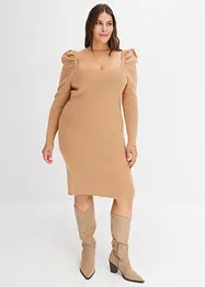 Robe en maille à décolleté carré, bonprix