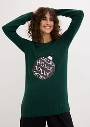 Pull de Noël avec sequins réversibles, bonprix