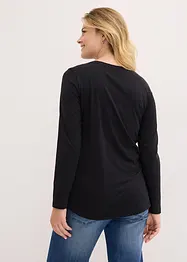 T-shirt coton à manches longues avec motif Noël, bonprix