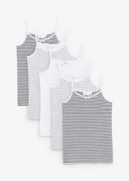 Lot de 5 maillots de corps coton fille, bonprix