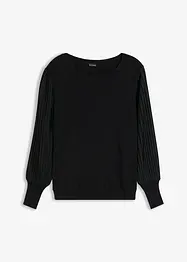 Pull avec manches plissées, bonprix