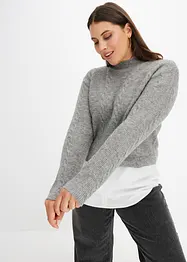 Pull à empiècement chemisier, bonprix