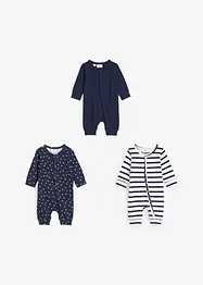 Lot de 3 combinaisons bébé, bonprix