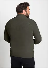 Pull coton col camionneur coupe spéciale ventre, bonprix