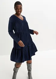 Mini-robe en velours élastique, bonprix