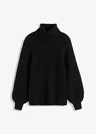 Pull en grosse maille avec motif torsadé, bonprix