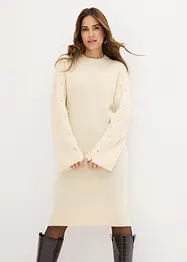 Robe en maille avec manches raffinées, bonprix