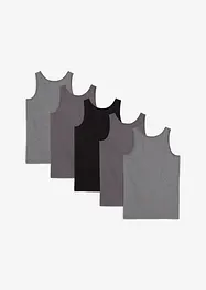 Lot de 5 débardeurs coton, bonprix