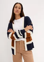 Gilet ouvert en maille rayée, bonprix