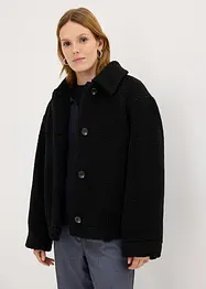 Veste en polaire Teddy doublée à col chemise, bonprix