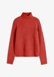 Pull en maille à col montant, bonprix