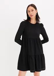 Robe T-shirt en crêpe texturée, bonprix