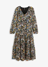 Robe en crêpe à volants, bonprix