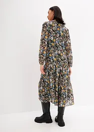 Robe en crêpe à volants, bonprix