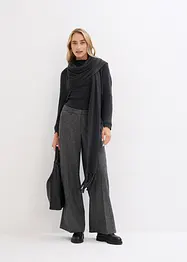 Gilet en maille à franges en laine mérinos, bonprix