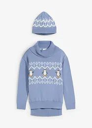 Pull et bonnet en maille garçon (ens. 2 pces.), bonprix