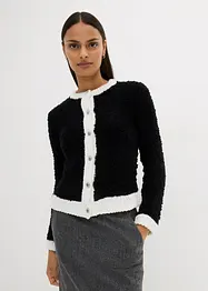 Gilet court en maille bouclée, bonprix