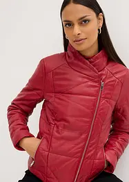 Veste matelassée en cuir nappa, bonprix