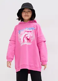 Sweat-shirt oversize à capuche pour fille, bonprix