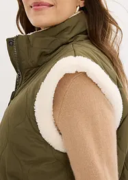 Gilet sans manches réversible en polaire aspect peluche, bonprix