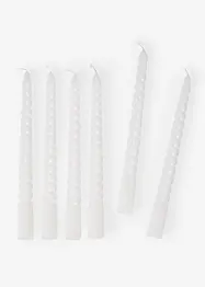 Lot de 6 bougies torsadées, bonprix