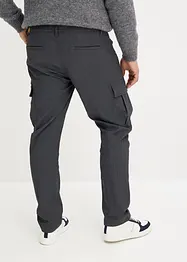 Pantalon cargo à pinces, Regular Fit, en flanelle, Straight, bonprix