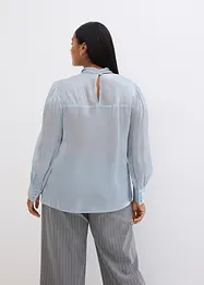 Blouse à lavallière en satin brillant, bonprix