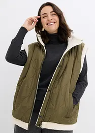 Gilet sans manches réversible en polaire aspect peluche, bonprix