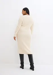 Robe en maille côtelée zippée devant, bonprix